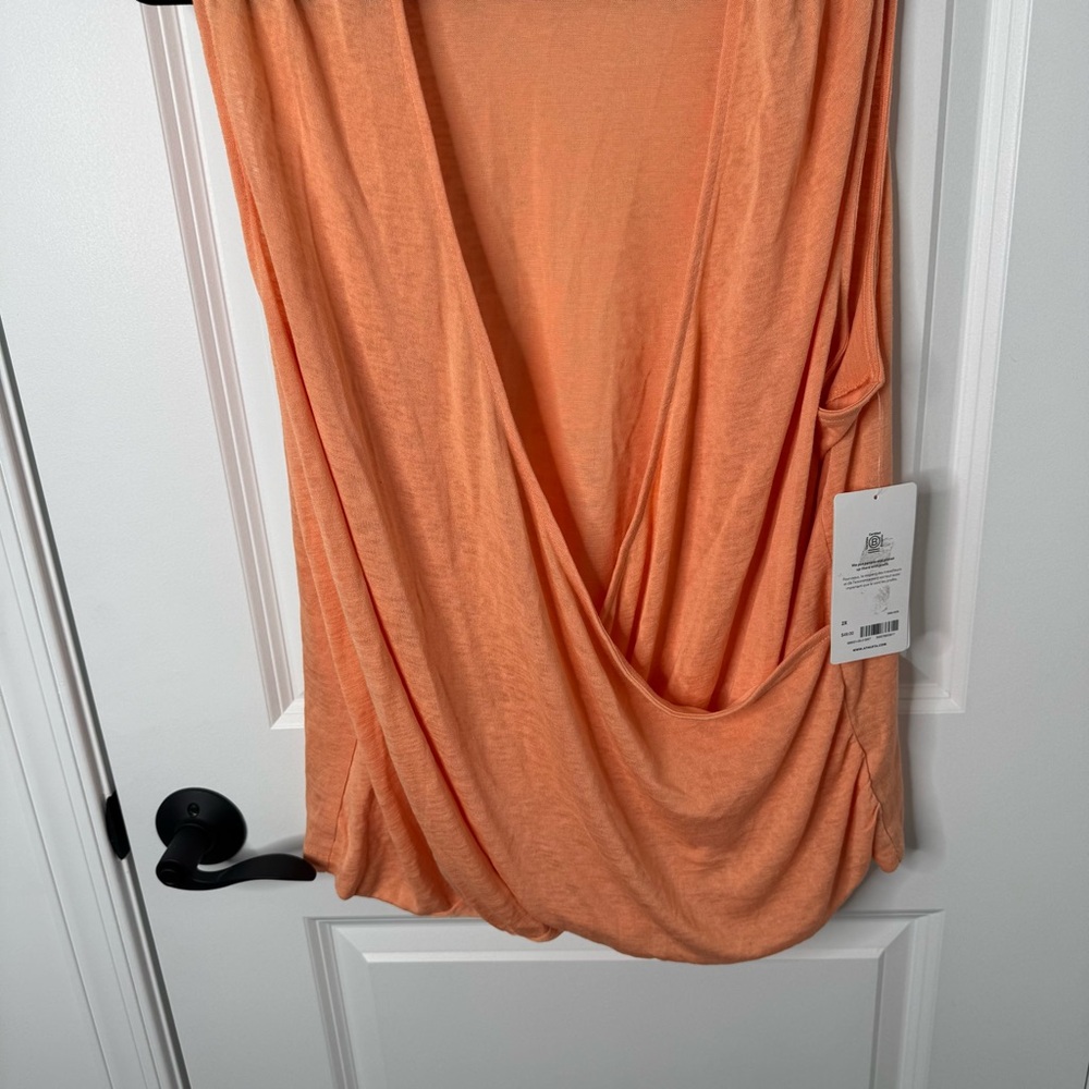 Athleta Orange breezy wrap tank top NWT 2X - Picture 3 of 8